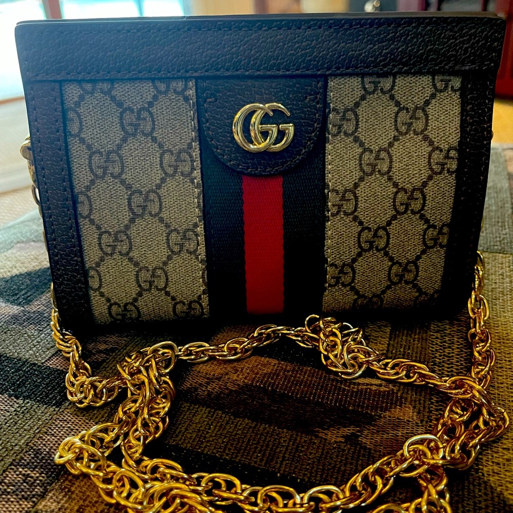 Authentic Ophidia GG small shoulder bag Gucci